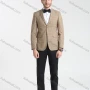 Wholesale Men's Formal Business Plaid Print Lapel One Button Blazer Jacket & Pants 2-Pieces Suit Set BC031# preview