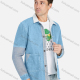 Wholesale Men's Fashion Collared Splicing Dual Pocket Denim Jacket With Patch Pocket Light Blue Wholesale Clothing Market & Suppliers -LIUHUAMALL