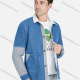 Wholesale Men's Fashion Collared Splicing Dual Pocket Denim Jacket With Patch Pocket Sky Blue Wholesale Clothing Market & Suppliers -LIUHUAMALL