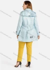 Wholesale Women's Plus Size Lapel Double Breasted Belted Plain Trench Coat - Liuhuamall