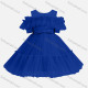 Wholesale Girls Cute Sleeveless Lace Trim Zip Back Tiered Flower Girl Dress 230606# Blue Wholesale Clothing Market & Suppliers -LIUHUAMALL