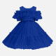 Girls Cute Sleeveless Lace Trim Zip Back Tiered Flower Girl Dress 230606# Blue Clothing Wholesale Market -LIUHUA