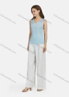 Wholesale Women's Casual Plain Striped V Neck Tank Top N68016# - Liuhuamall