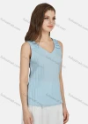 Wholesale Women's Casual Plain Striped V Neck Tank Top N68016# - Liuhuamall