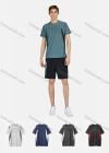 Wholesale Men's Sporty Round Neck Short Sleeve Striped Quick Dry Breathable T-Shirt  - Liuhuamall