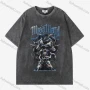 Wholesale Unisex Fashion Distressed Crew Neck Loose Fit Graphic 100%Cotton Short Sleeve Tee QX07# preview