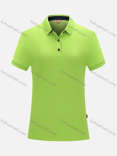 Wholesale Women's Casual Vented Hem Short Sleeve Polo Shirt 6882B#