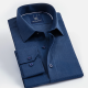 Men's Formal Collared Long Sleeve Button Down Dress Shirts Dark Blue Clothing Wholesale Market -LIUHUA