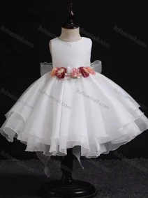 Wholesale Girls Lovely Sleeveless Lace 3D Floral Pleated Dress 15#, LIUHUA CLOTHING WHOLESALE
