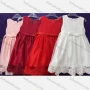 Wholesale Girls Lovely Sleeveless Lace Embroidery Bow Knot Pleated Dress preview