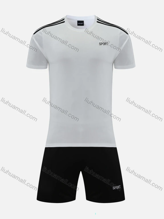 Wholesale Kids Sporty Football Soccer Training & Racing Tee & Shorts 2 Piece Set 22318#