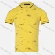 Wholesale Boys Casual Allover Letter Striped Print Short Sleeve Polo Shirt Yellow Clothing Wholesale Market Liuhua