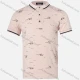 Wholesale Boys Casual Allover Letter Striped Print Short Sleeve Polo Shirt Pink Clothing Wholesale Market Liuhua