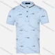 Wholesale Boys Casual Allover Letter Striped Print Short Sleeve Polo Shirt Blue Clothing Wholesale Market Liuhua
