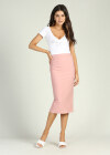 Wholesale Women's Spring High Waist Knee Length Solid Pencil Skirt - Liuhuamall