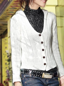 Wholesale Women's Casual Plain Button Front Knit Cardigan, LIUHUA CLOTHING WHOLESALE