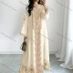 Wholesale 2026 Spring Summer Autumn Women Floral Print V-Neck Flared Loose Casual Long Dress Yellow Clothing Wholesale Market Liuhua