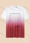 Wholesale Men's Casual Crew Neck Short Sleeve Gradient Letter Print T-shirts - Liuhuamall