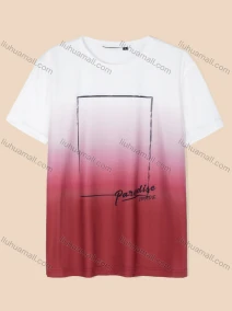 Wholesale Men's Casual Crew Neck Short Sleeve Gradient Letter Print T-shirts, LIUHUA CLOTHING WHOLESALE