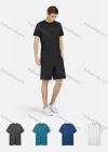 Wholesale Men's Sporty Round Neck Short Sleeve Striped Breathable Quick Dry Plain T-Shirt - Liuhuamall