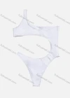 Wholesale Women's Single Shoulder Strap Cut Out High Cut One Piece Solid Swimwear - Liuhuamall