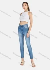 Wholesale Women's Casual Distressed High Waist Ankle Length Skinny Fit Jean - Liuhuamall