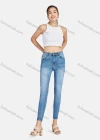 Wholesale Women's Casual Distressed High Waist Ankle Length Skinny Fit Jean - Liuhuamall