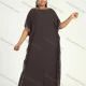 Wholesale Women's African Plus Size Vintage Round Neck Robe Batwing Sleeve Floral Embroidery Plain Kaftan Dress 13# Clothing Wholesale Market Liuhua