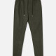 Men's Casual Drawstring Button Closure Plain Pants 1# Clothing Wholesale Market -LIUHUA