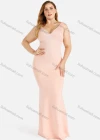 Wholesale Women's Elegant Plain Deep V Neck Sleeveless Rhinestone Zipper Tank Mermaid Evening Dress - Liuhuamall