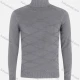 Wholesale Men's Casual Long Sleeve Texture Knit High Neck Plain Sweater Dark Gray Clothing Wholesale Market Liuhua