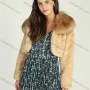 Wholesale Women's Fuzzy Open Front Long Sleeve Crop Faux Fur Coat preview