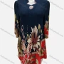 Wholesale Women's Casual Stand Collar Long Sleeve Floral Print Knit Dress preview