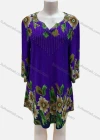 Wholesale Women's Casual Notched Neck Long Sleeve Floral Print Knit Dress - Liuhuamall