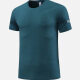 Men's Athletic Quick Dry Plain Striped Round Neck Short Sleeve Tee 550# Dark Cerulean Clothing Wholesale Market -LIUHUA