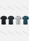 Wholesale Men's Athletic Quick Dry Plain Striped Round Neck Short Sleeve Tee 550# - Liuhuamall