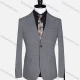 Wholesale Men's Formal Lapel Plain Long Sleeve Two Button Blazer Jackets 718034# Gray Clothing Wholesale Market Liuhua