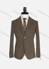 Wholesale Men's Formal Lapel Plain Long Sleeve Two Button Blazer Jackets 718096# - Liuhuamall