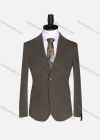 Wholesale Men's Formal Lapel Plain Long Sleeve Two Button Blazer Jackets 718096# - Liuhuamall