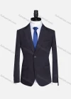 Wholesale Men's Formal Lapel Plain Long Sleeve Two Button Blazer Jackets 718096# - Liuhuamall