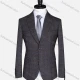Wholesale Men's Formal Lapel Gingham Long Sleeve Two Button Blazer Jackets 723785# Dim Gray Clothing Wholesale Market Liuhua