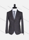 Wholesale Men's Formal Lapel Gingham Long Sleeve Two Button Blazer Jackets 723785# - Liuhuamall