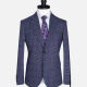 Men's Formal Lapel Gingham Long Sleeve Two Button Blazer Jackets 723785# Blue Clothing Wholesale Market -LIUHUA