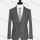 Wholesale Men's Formal Lapel Long Sleeve Two Button Plaid Blazer Jackets 9066# Dark Gray Clothing Wholesale Market Liuhua