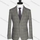 Wholesale Men's Formal Lapel Long Sleeve Two Button Plaid Blazer Jackets 9066# Gray Clothing Wholesale Market Liuhua