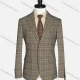 Wholesale Men's Formal Lapel Long Sleeve Two Button Plaid Blazer Jackets 9066# Camel Clothing Wholesale Market Liuhua