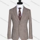 Wholesale Men's Formal Lapel Long Sleeve Two Button Plaid Blazer Jackets 9073# Khaki Clothing Wholesale Market Liuhua