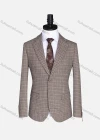 Wholesale Men's Formal Lapel Long Sleeve Two Button Plaid Blazer Jackets 9073# - Liuhuamall