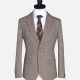 Men's Formal Lapel Long Sleeve Two Button Plaid Blazer Jackets 9073# Khaki Clothing Wholesale Market -LIUHUA