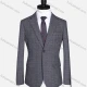 Wholesale Men's Formal Lapel Long Sleeve Two Button Plaid Blazer Jackets 9073# Gray Blue Clothing Wholesale Market Liuhua